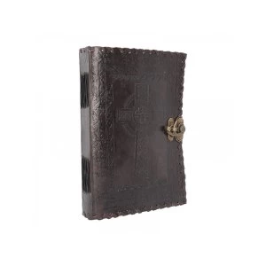 image of Celtic Cross Leather Journal