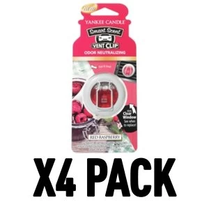 Image of Red Raspberry (Pack Of 4) Yankee Candle Smart Scent Vent Clip
