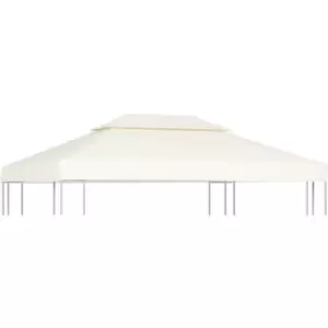 Image of Gazebo Cover Canopy Replacement 310g / m² Cream White 3 x 4m vidaXL - White