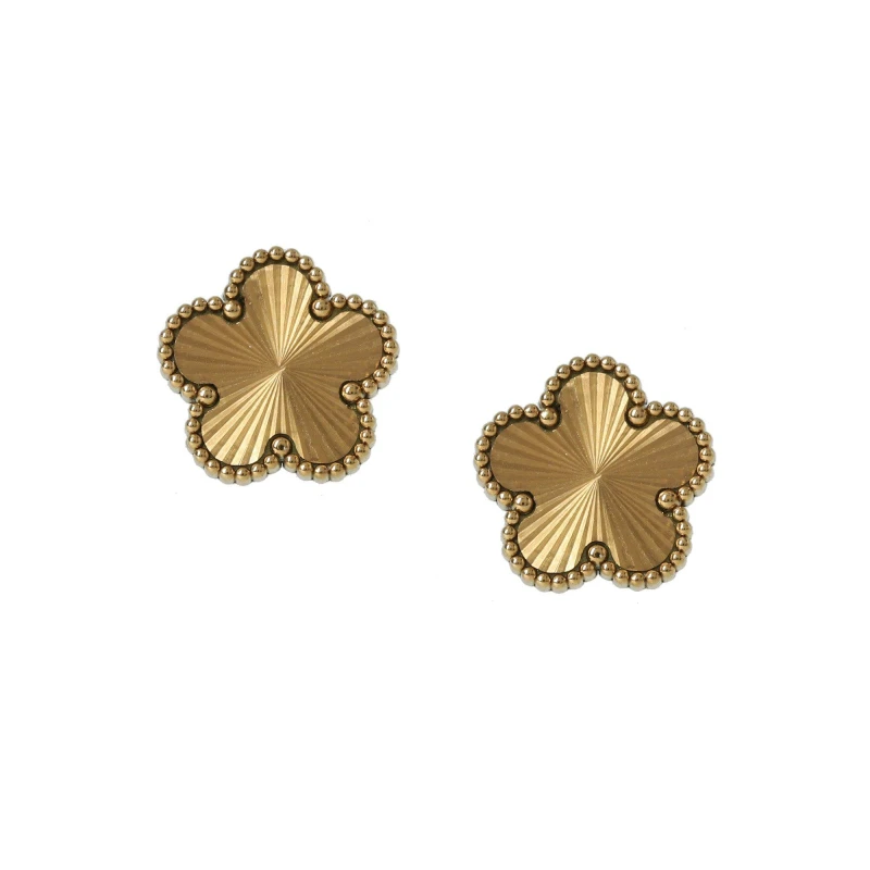 Image of Miso Clover Earrings - Gold Gold One Size