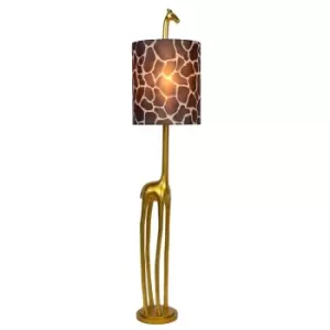Image of Extravaganza Miss Tall Retro Floor Lamp - Ø31.5cm- 1xE27 - Matt Gold, Brass