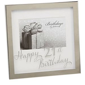 Image of 6" x 4" - Birthdays by Juliana Silverplated Box Frame - 21st