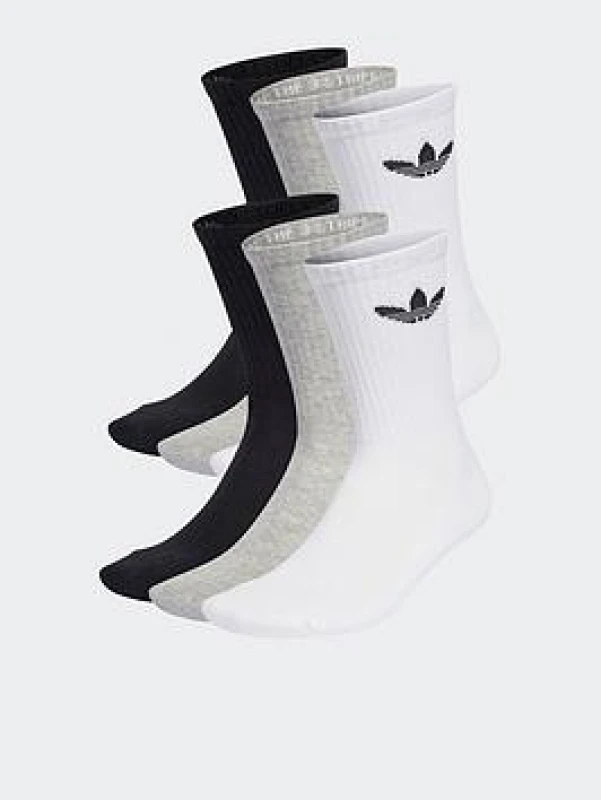Image of Adidas Originals Trefoil Cushion 6er Pack Socks Black L