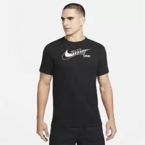 Image of Nike Dri-FIT Mens Swoosh Tennis T-Shirt - Black