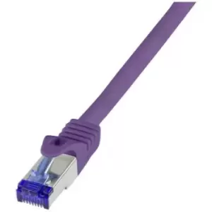 Image of LogiLink C6A019S RJ45 CAT 6A S/FTP 0.25 m Violet