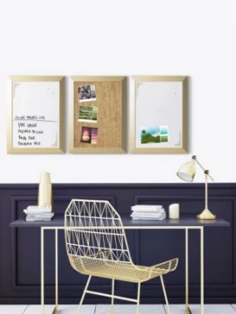 Image of Bi Office Positive Flow Metallic Gold Message Boards