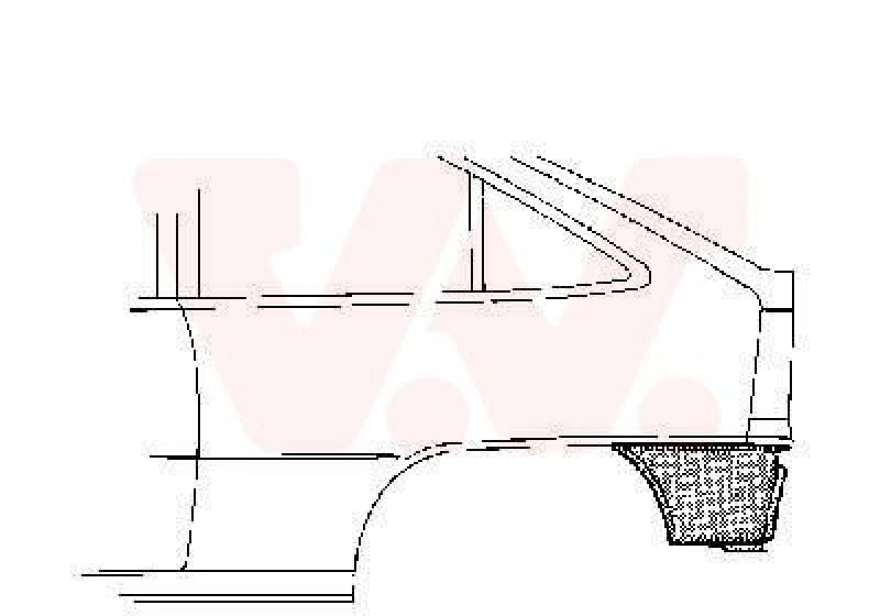 Image of VAN WEZEL Side panel VAN WEZEL 3730133