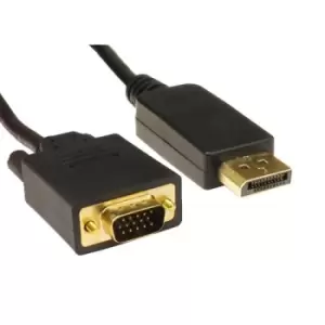 Image of Cables Direct DisplayPort - VGA 1m VGA (D-Sub) Black