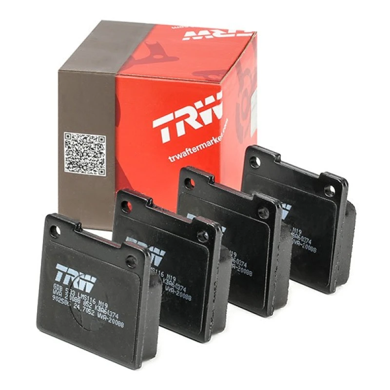 Image of TRW GDB533 Brake pad set not prepared for wear warning indicator Brake Pad Set,disc brake (402)