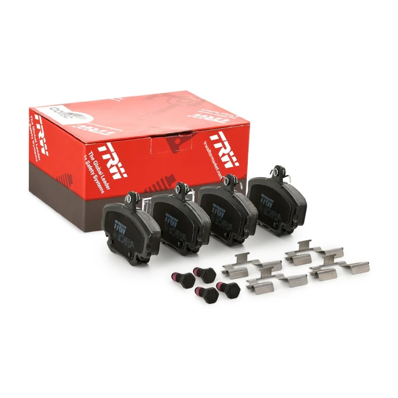 Image of TRW GDB1635 Brake pad set not prepared for wear warning indicator Brake Pad Set,disc brake (402)