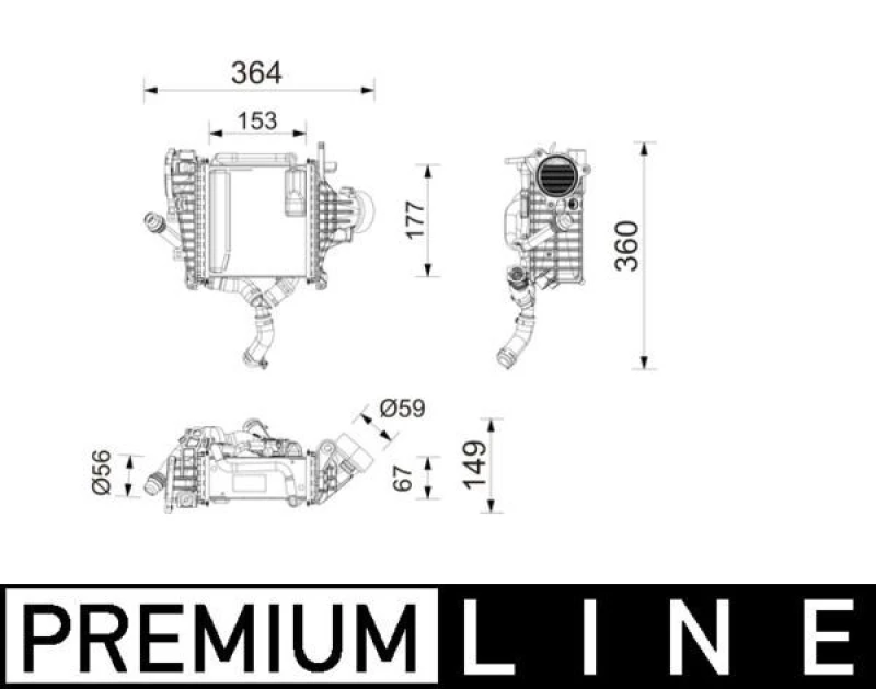 Image of Intercooler MAHLE CI 750 000P