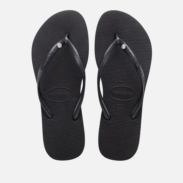 Image of Havaianas SLIM CRYSTAL SW II womens Flip flops / Sandals (Shoes) in Black / 3,4 / 5,39 / 40,7.5,1 / 2 kid,5,3 / 4