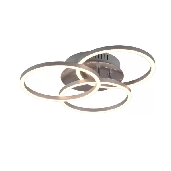 Image of Circle Modern LED Semi Flush Light Nickel Matt 2700-6000K Remote control