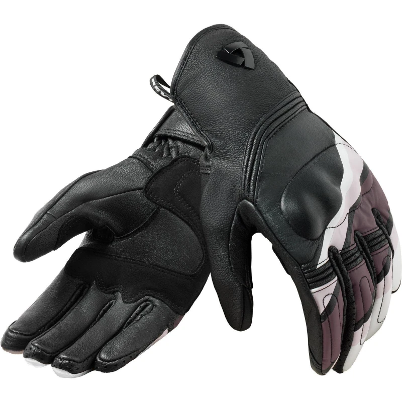 Image of Rev It Redhill Ladies Leather Motorcycle Gloves XS Black Pink Black Pink