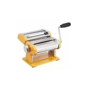 Image of Italian Deluxe Double Cutter Pasta Machine Yellow - World Of Flavours