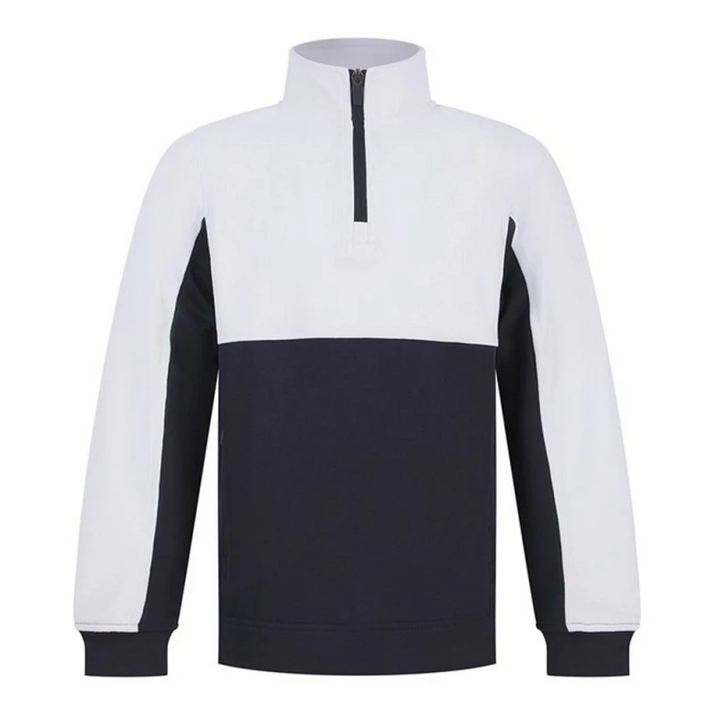 Image of Finden & Hales Contrast Panel Track Top in Mid Navy Size: 3-4 Years Mid Navy Unisex 3-4 Years