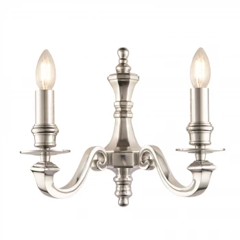 Image of 2 Light Candle Wall Polished Cast Aluminium, E14