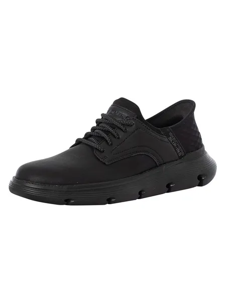 Image of Skechers Slip-ins Garza Leather Trainers Black 6 UK