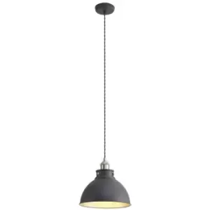 image of Luminosa Carmel Medium Ceiling Pendant, E27, Graphite, Satin Nickel, Silver