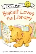 Image of biscuit loves the library