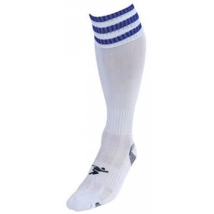 image of PT 3 Stripe Pro Football Socks Mens White/Royal