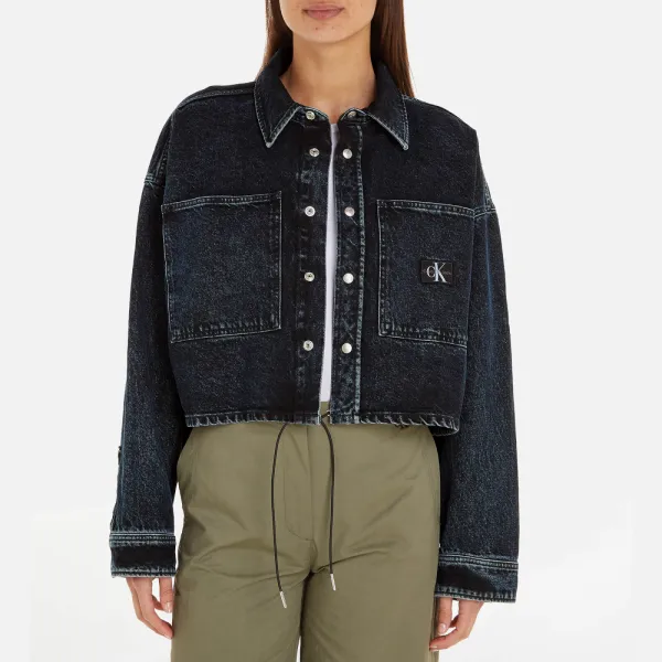 Image of Calvin Klein Jeans Acid Wash Oversized Denim Shirt - M