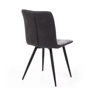 Image of 2 x Shankar Rodeo Suede Effect Light Grey Dining Chairs