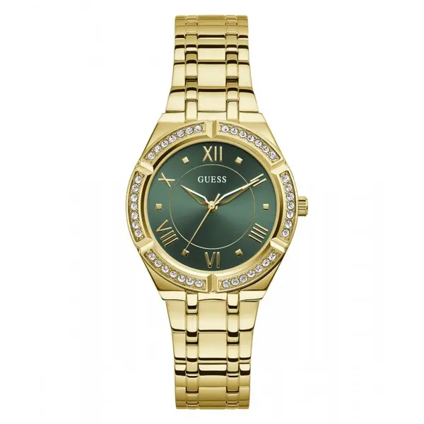 image of Guess Watches Ladies Cosmo Gold Tone Watch GW0033L8