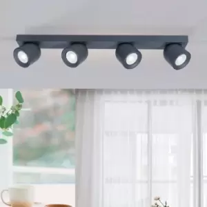 Image of Harper Living - 4 Light White Spotlight Bar with Fully Adjustable Bulb Holders