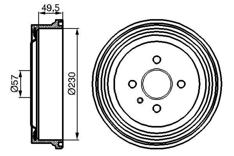 Image of Brake drum Bosch 0 986 477 100