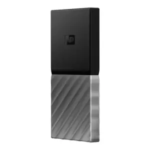 image of WD My Passport 1TB USB External Solid State Drive - Black/Silver