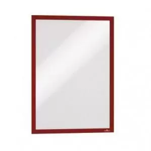 Image of Durable DURAFRAME Self Adhesive A3 Red Pack of 6