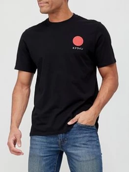 image of EDWIN Japanese Sun T-Shirt - Black Size M Men