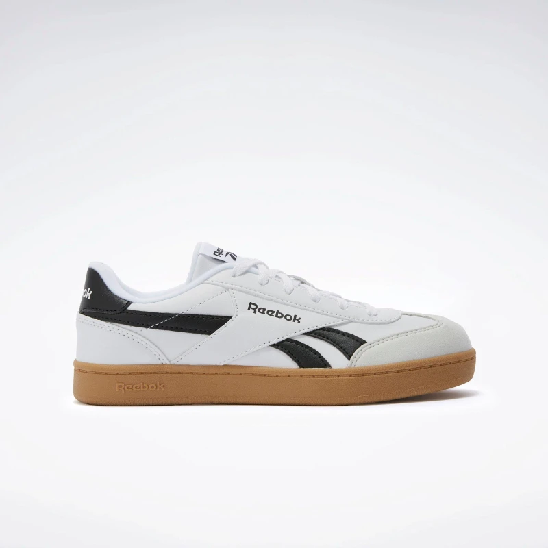 Image of Reebok Kids Smash Edge Court Trainers White/Black male 5.5 (38)