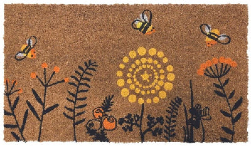 Image of The Rugs Coir Doormat Gainsborough Busy Bees 40X70 Cm