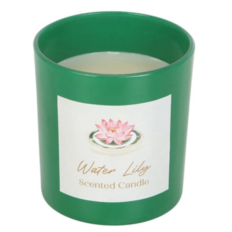 Image of Something Different Something Different Water Lily Scented Candle in Green Green One Size Unisex 5063703960489