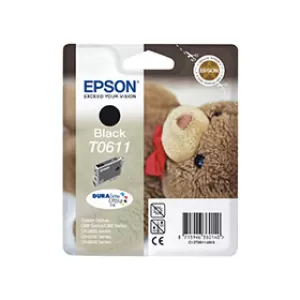 Image of Epson Teddybear T0611 Black Ink Cartridge