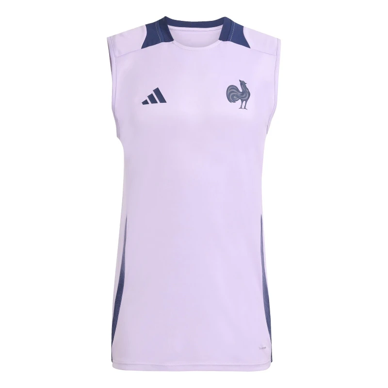 Image of adidas France Rugby World Cup Singlet 2025 Adults Powder Plum male 2XL