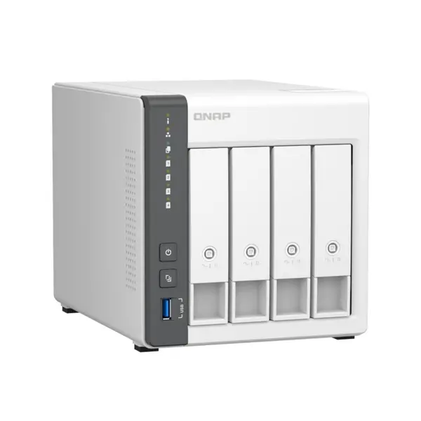 Image of QNAP TS-433 4GB RAM with 32TB Installed Storage 4 Bay SATA Desktop NAS Storage TS-433-4G/32TB-IW