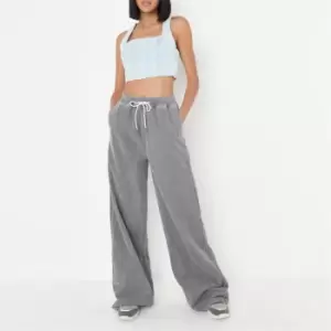 image of Missguided Jumbo Cord Straight Leg Jogger - Black