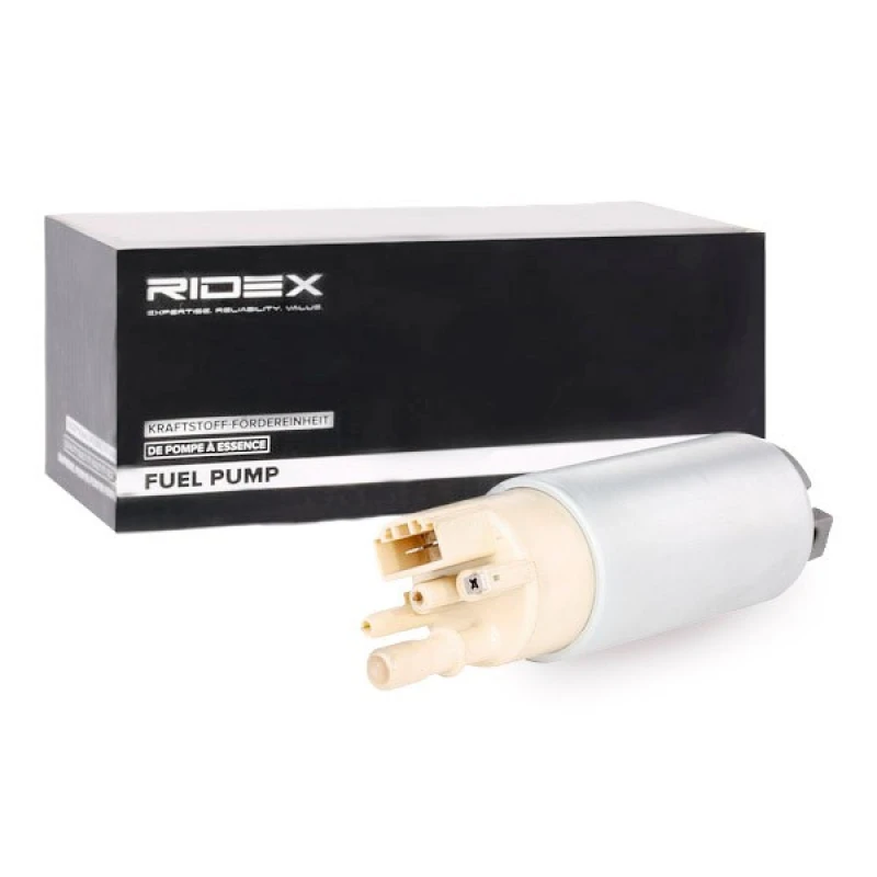 Image of RIDEX 458F0067 Fuel Pump Electric, Petrol, without gasket/seal Fuel Pump (458)