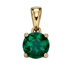 image of 9ct May Created Emerald Pendant GP2192