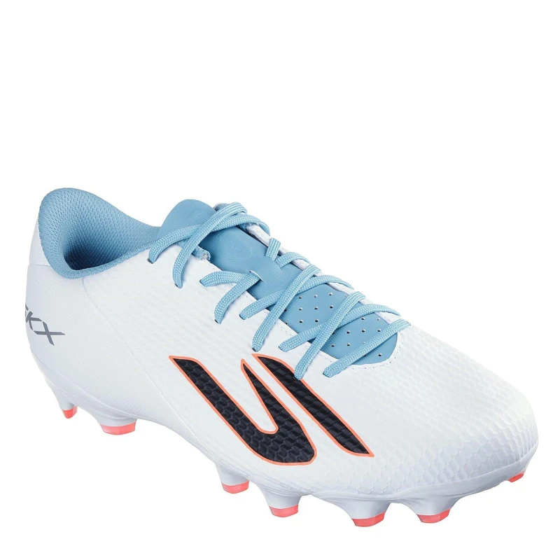 Image of Skechers SKX.2 Academy Adults Firm Ground Football Boots White/Blue male 6 (39.5)
