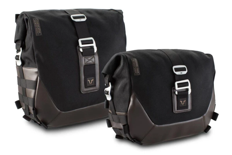 Image of BC.HTA.01.843.20000 - BC.HTA.01.843.20000 - SW Motech Legend Side Pannier Bag System Lc - Honda CMX 1100 2021-2024 - Black/Brown Black BC.HTA.01.843.2