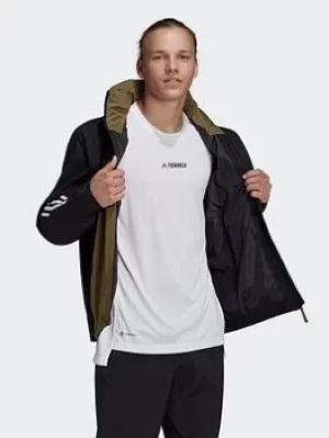 Image of adidas Bsc 3-stripes Rain.rdy Jacket, Black Size XS Women