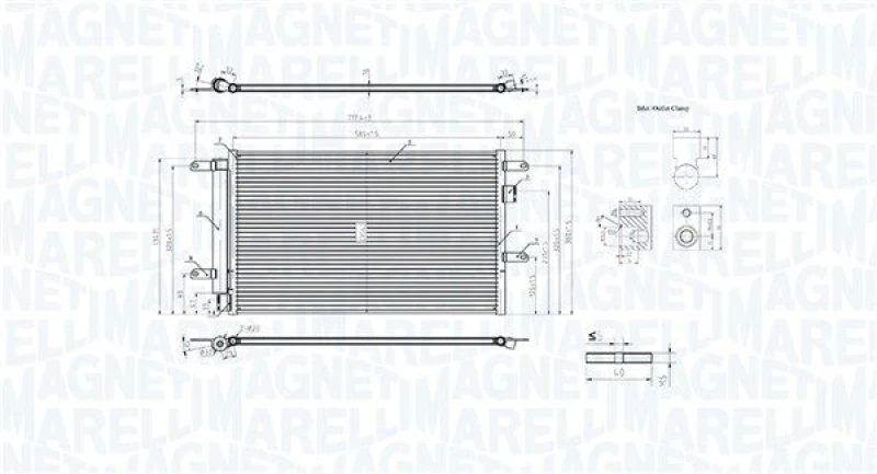 Image of MAGNETI MARELLI Air conditioning condenser MAGNETI MARELLI 350203107500