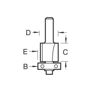 image of Trend C134X1/4 Three Flute Trim12.7Mm Dia.