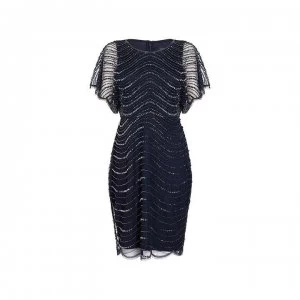 Image of Adrianna Papell Adrianna Beaded Dress - MIDNIGHT