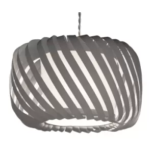 Image of Grey Twist Ribbon Pendant Shade