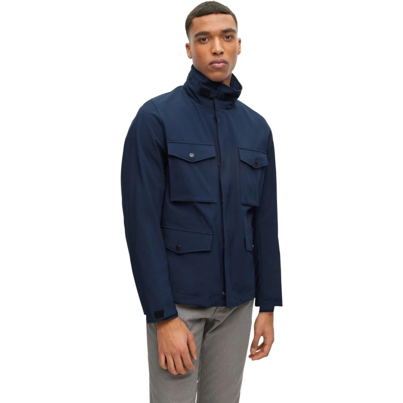 Image of Boss Mens P Cardello Trench Coat Dark Blue male 38 (48)